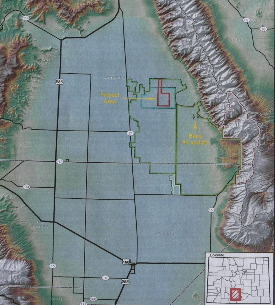 Figure 2. Location of San Luis Valley and Rio Grande Watershed in south-central Colorado 