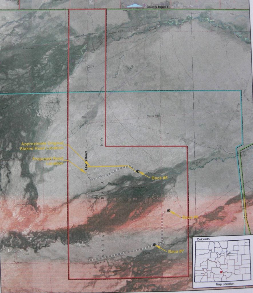 Figure 4. Location of proposed Lexam wells immediately next to streams/riparian zones.